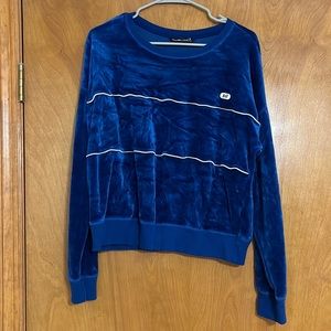 Blue velvet sweatshirt